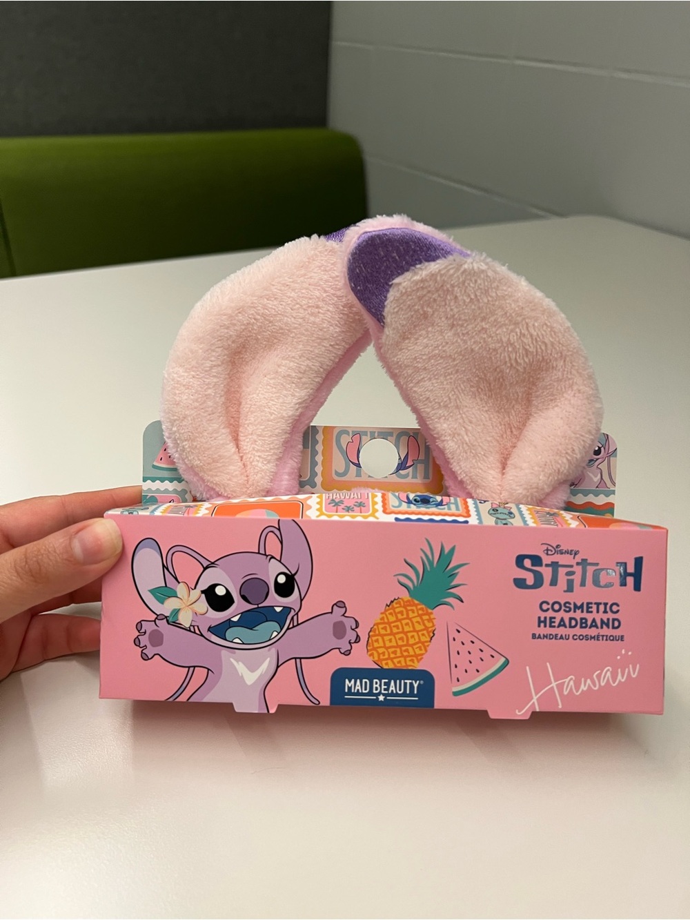 Disney Stitch Pink Plush Cosmetic Headband MAD BEAUTY